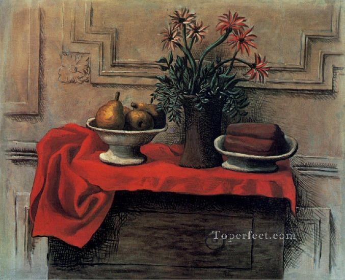 ドレッサー上の静物画 1919 年キュビスト パブロ・ピカソ油絵